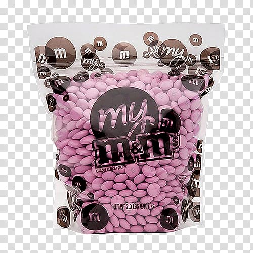 Mars Snackfood M&M's Milk Chocolate Candies Candy White chocolate Chocolate bar, Pink candy transparent background PNG clipart