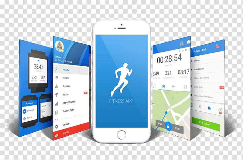 Smartphone Feature phone Fitness app Mobile app development, fitness app transparent background PNG clipart