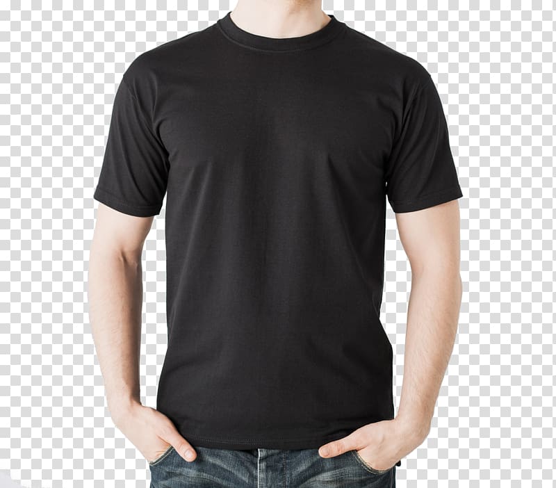 black t-shirt transparent background PNG clipart