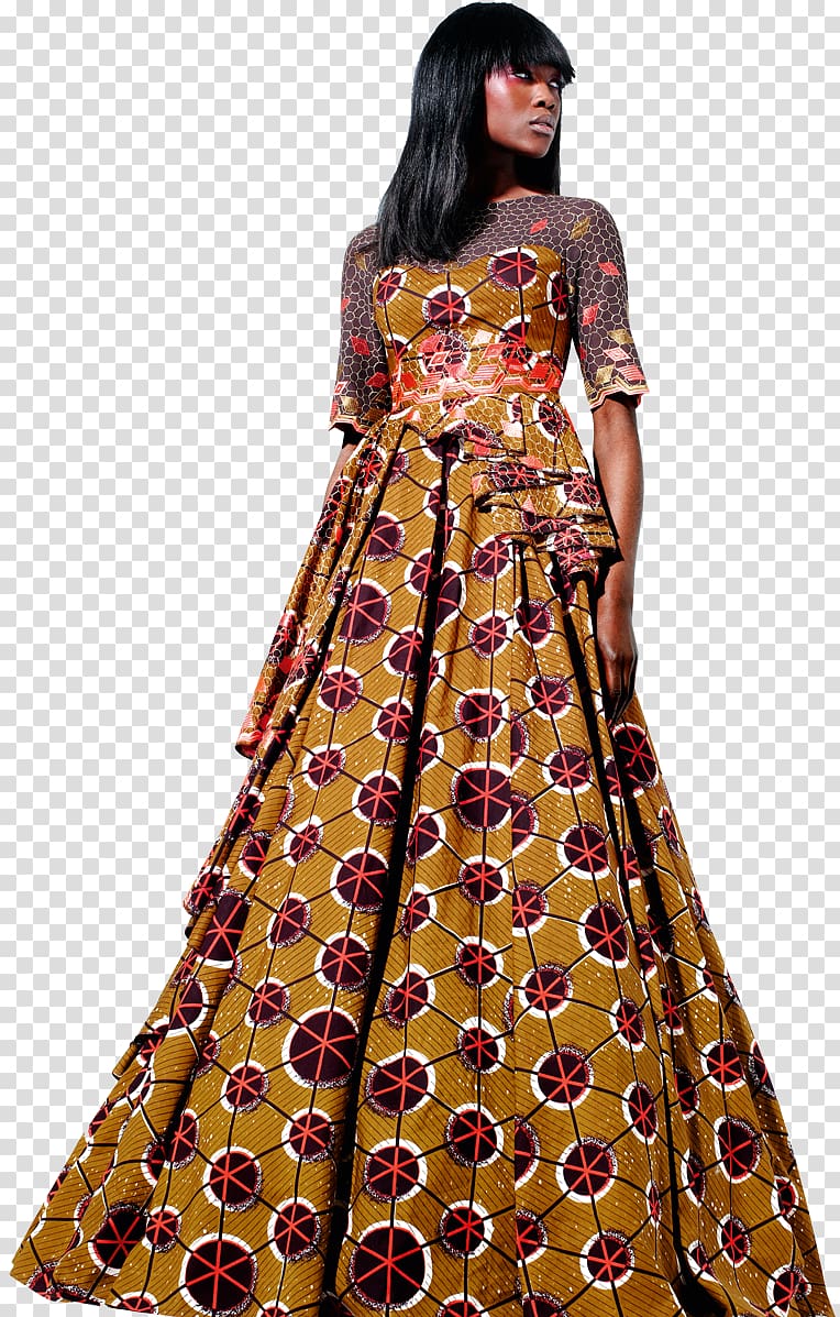 Africa Milan Fashion Week Clothing Dress, wax printing transparent background PNG clipart