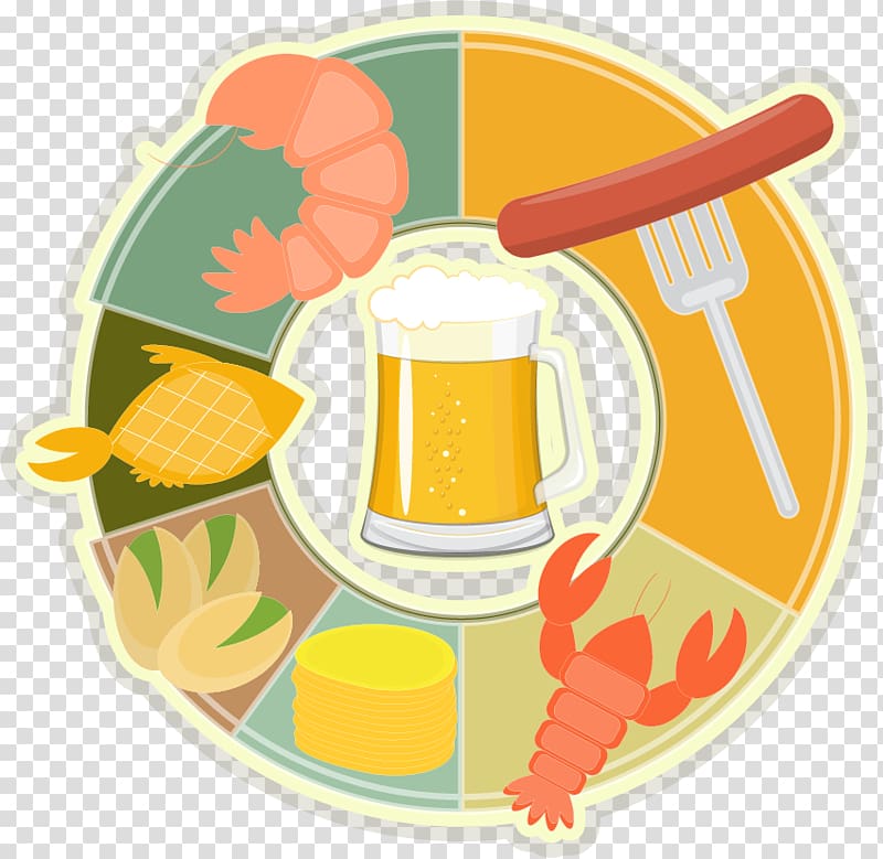 Beer Wine list, Hand-painted food turntable transparent background PNG clipart