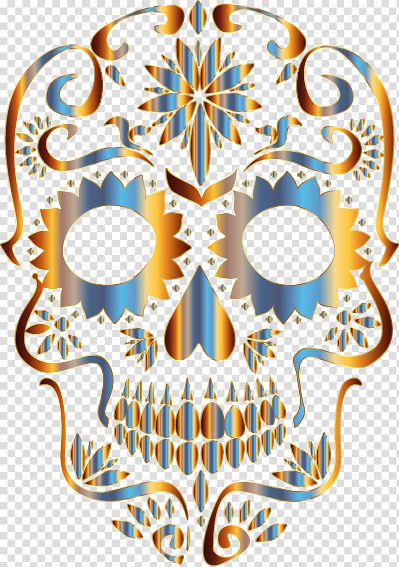 Calavera Mexican cuisine Day of the Dead Skull Death, sugar transparent background PNG clipart