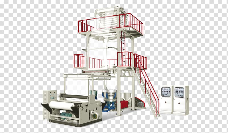 Film blowing machine Extrusion Plastic film, plastic packing transparent background PNG clipart