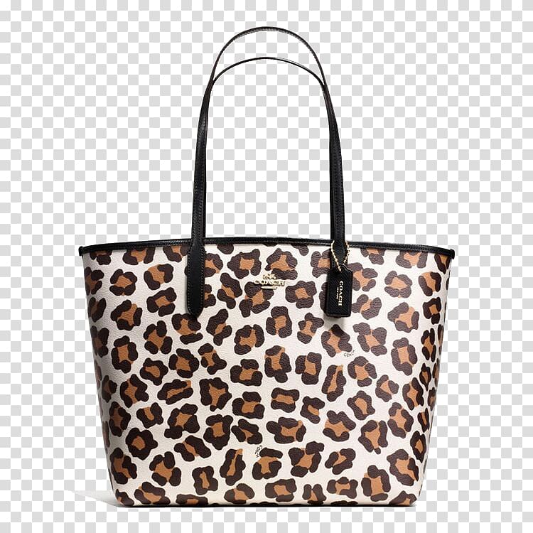 Ocelot Leopard Tapestry Tote bag, COACH leopard handbags transparent background PNG clipart