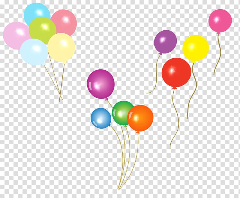 multicolored balloons illustration, Toy balloon Birthday Sticker, balloon transparent background PNG clipart