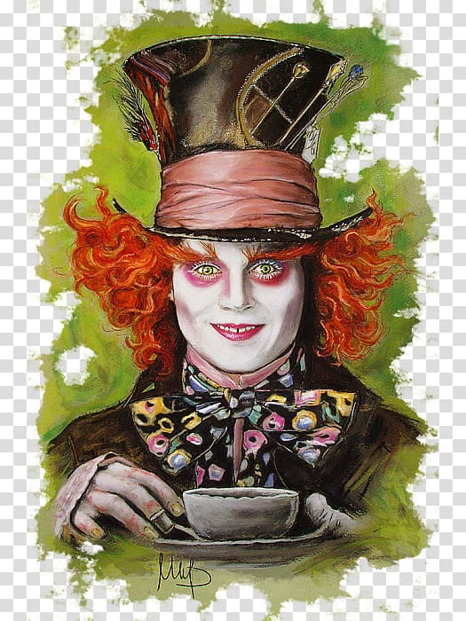 Charlie illustraiton, The Mad Hatter Jack Sparrow Alice in Wonderland