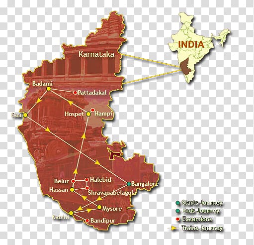 Karnataka Golden Chariot Map Train Royal Rajasthan on Wheels, southern pride transparent background PNG clipart