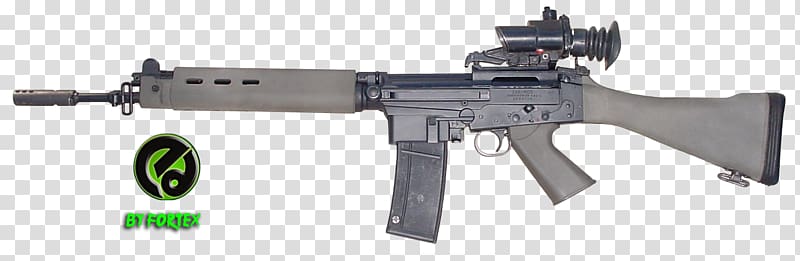 FN FAL Firearm Weapon FN Herstal Assault rifle, weapon transparent background PNG clipart