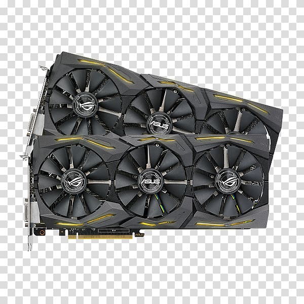 Graphics Cards & Video Adapters Graphics processing unit Republic of Gamers NVIDIA GeForce GTX 1080 Ti Video Games, mesh computers transparent background PNG clipart