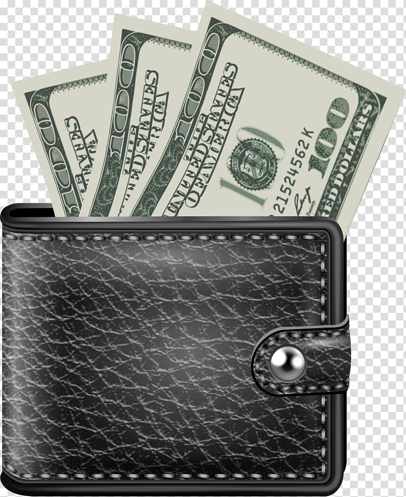 Wallet Money Cash Digital currency, Wallet With Money transparent background PNG clipart
