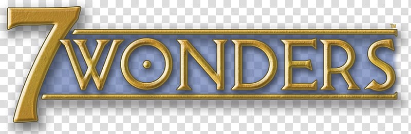 7 Wonders logo, 7 Wonders Board game Card game Magic: The Gathering, The Seven Wonders transparent background PNG clipart
