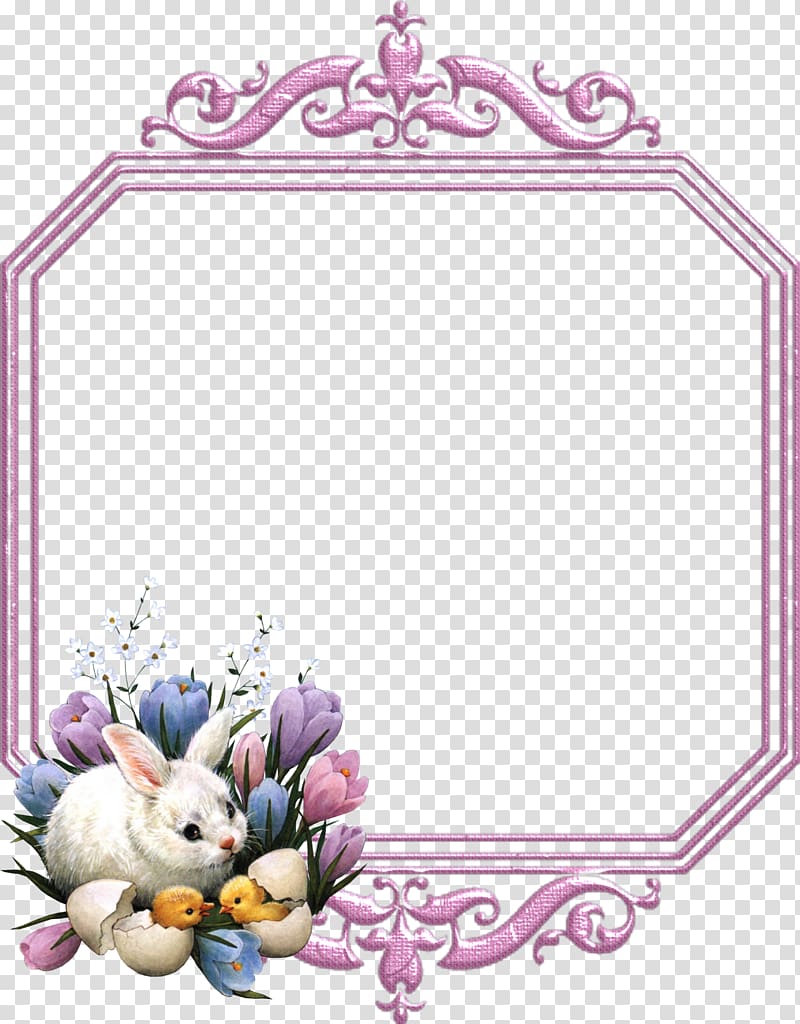 Easter Bunny Paper Sticker Holiday, easter frame transparent background PNG clipart