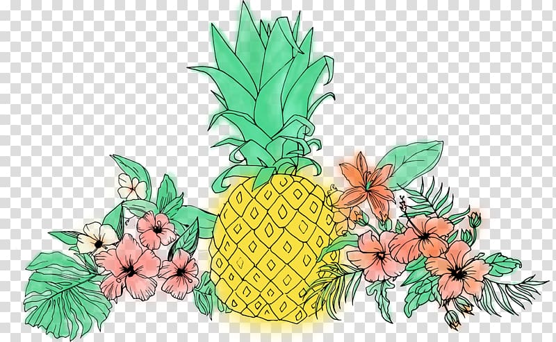Pineapple Fruit Flower , tropical flower transparent background PNG clipart
