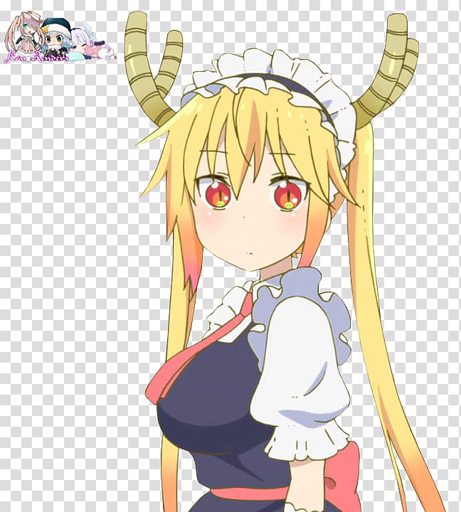 Miss Kobayashi\'s Dragon Maid Anime Rendering, maid transparent background PNG clipart