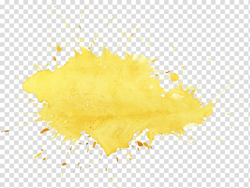 yellow splatter illustration, Yellow Watercolor painting , watercolor painting transparent background PNG clipart