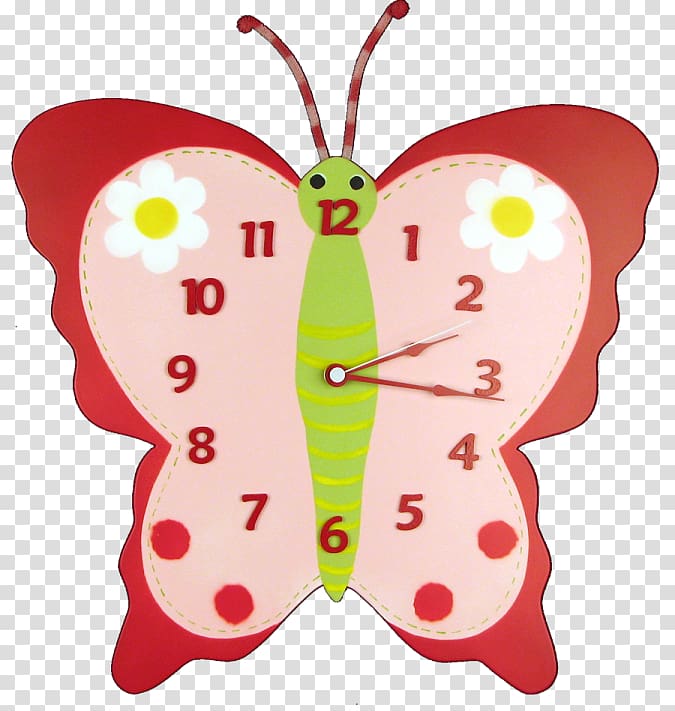 Cuckoo clock Bedroom Floor & Grandfather Clocks, red butterfly transparent background PNG clipart
