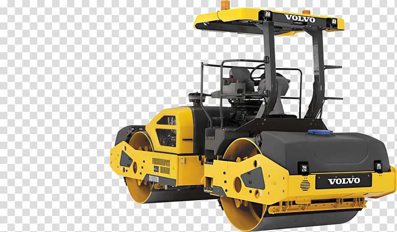 Bulldozer Road roller Heavy Machinery Compactor, new equipment transparent background PNG clipart