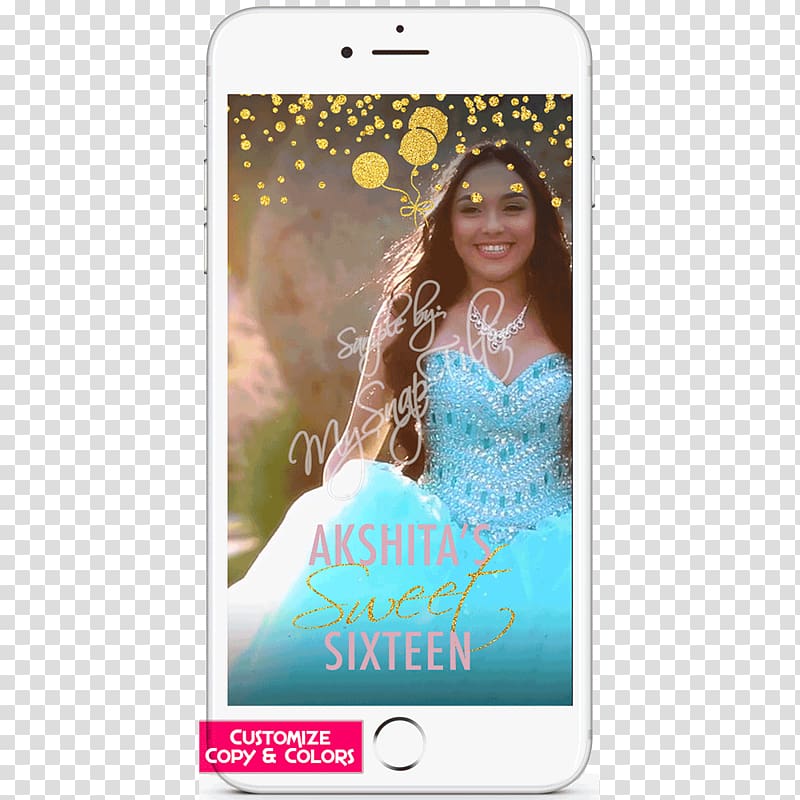 Sweet sixteen Birthday Party Snapchat Mobile Phone Accessories, Birthday transparent background PNG clipart