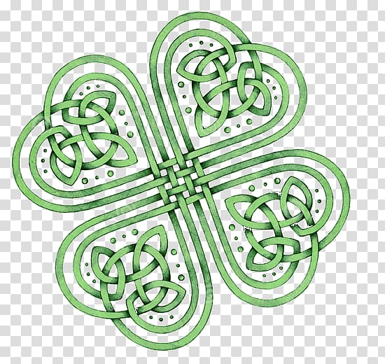 Four-leaf clover Celtic knot Shamrock Celts, clover transparent background PNG clipart