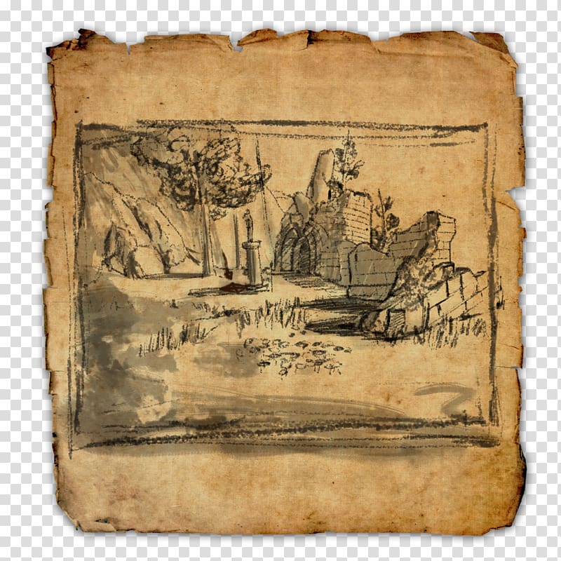 The Elder Scrolls Online Treasure map Cyrodiil, treasure map transparent background PNG clipart