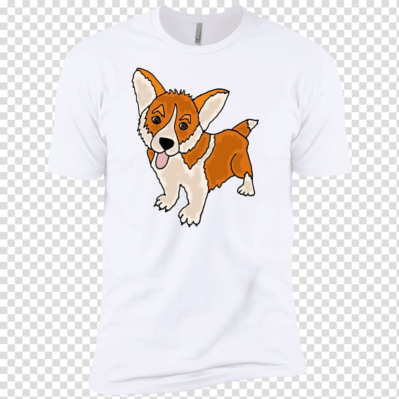 Dog breed Pembroke Welsh Corgi Curtain T-shirt, T-shirt transparent background PNG clipart