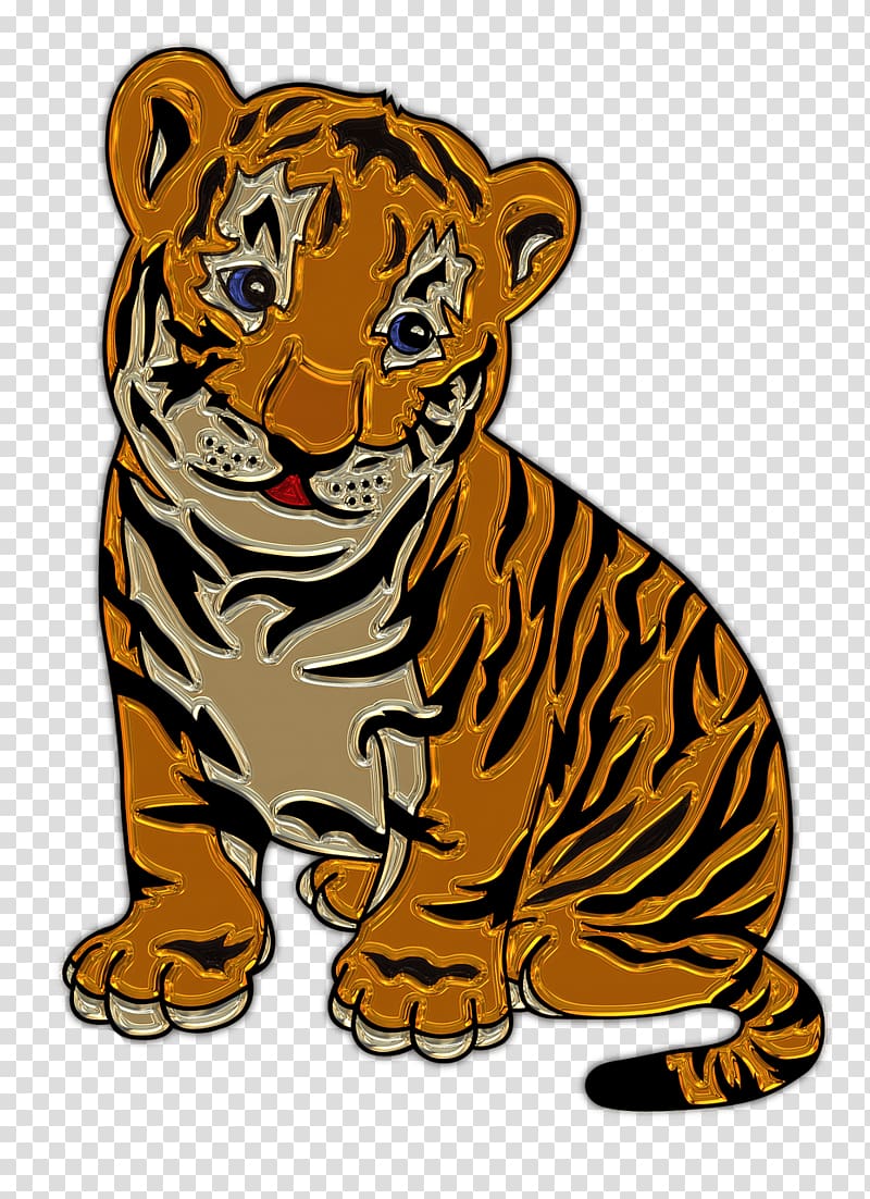 tiger cub illustration, Lion Cub Sitting Plastic Art transparent background PNG clipart