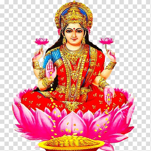 Lakshmi digital illustration, Ganesha Hanuman Lakshmi Laxmi Pooja, Lakshmi transparent background PNG clipart