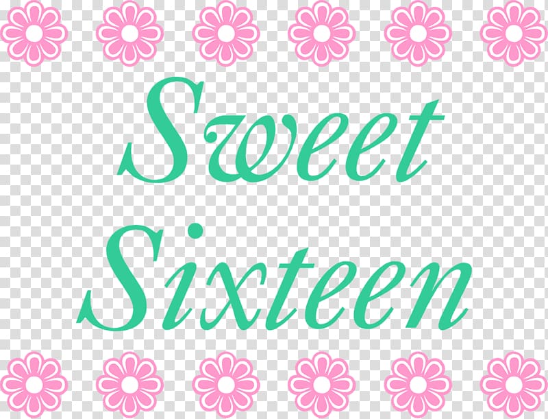 Floral Illustrations Sweet sixteen , Free Illustration transparent background PNG clipart