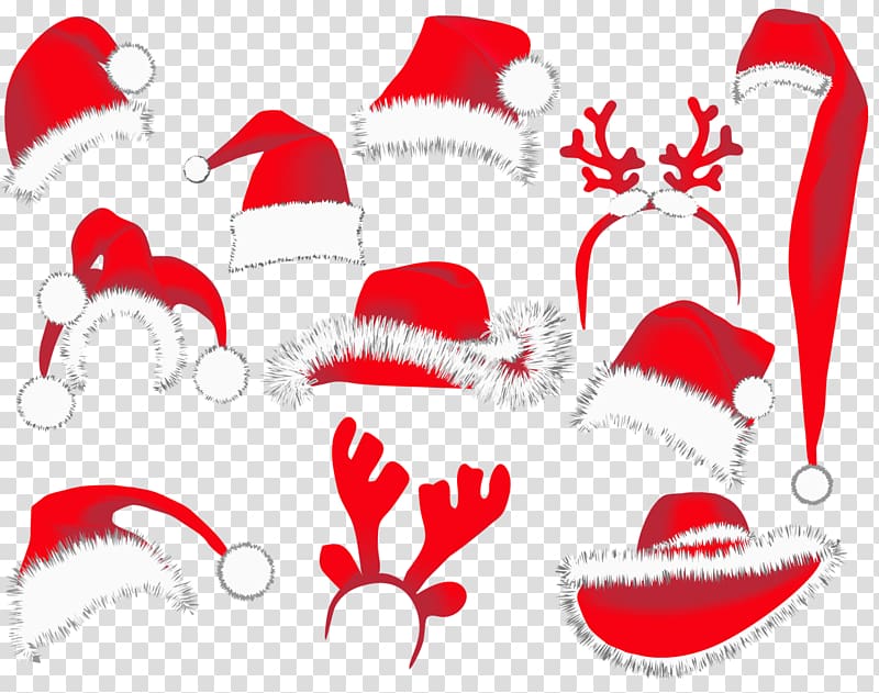 Santa Claus Christmas Santa suit , caps transparent background PNG clipart