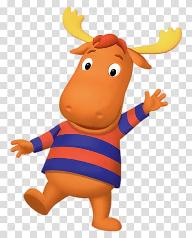 moose cartoon character illustration, Tyrone Waving transparent background PNG clipart