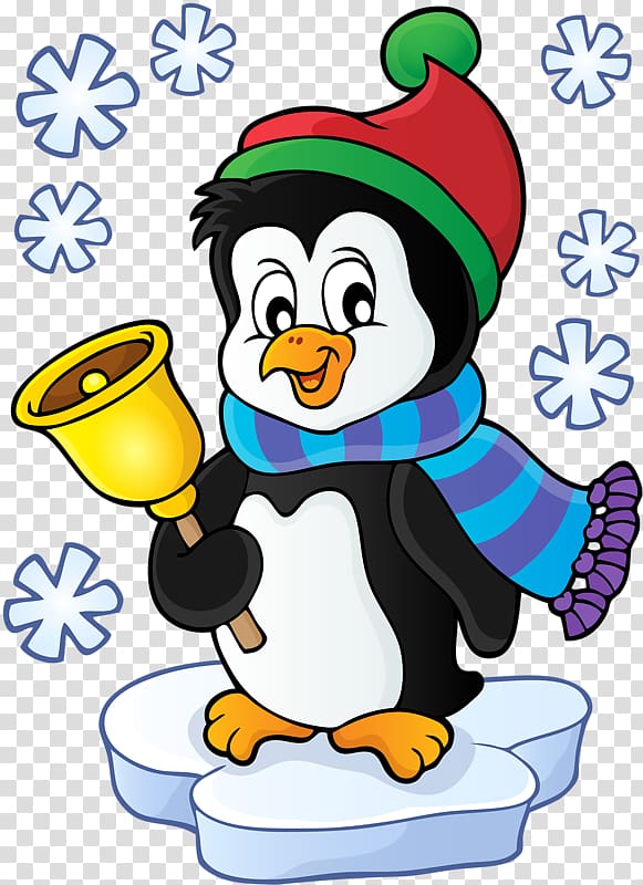 Penguin Cartoon Skiing Illustration, Cartoon hand painted cute ski penguin  transparent background PNG clipart