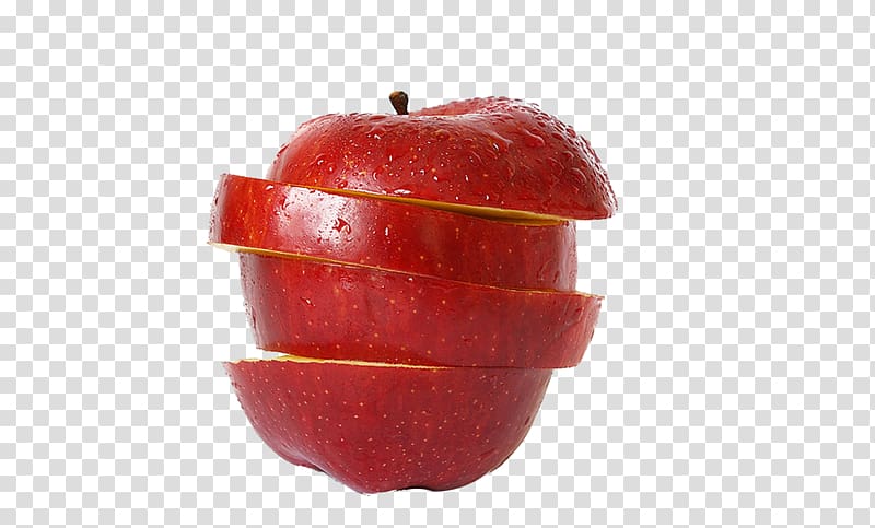 Apple Sticker Cuisine Fruit Auglis, Cut red apple transparent background PNG clipart