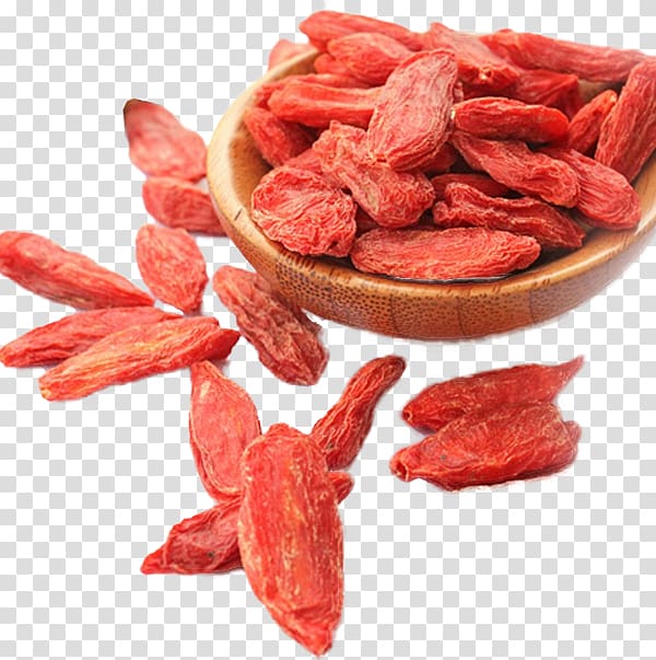 Ningxia Goji Dried Fruit Berry Lycium chinense, traditional chinese medicine scraping regimen transparent background PNG clipart