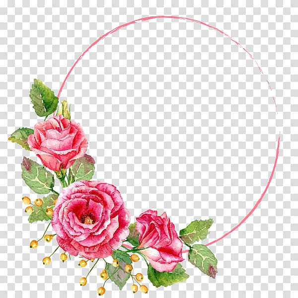 pink roses illustration, Flower Drawing Watercolor painting, continental corner flower transparent background PNG clipart