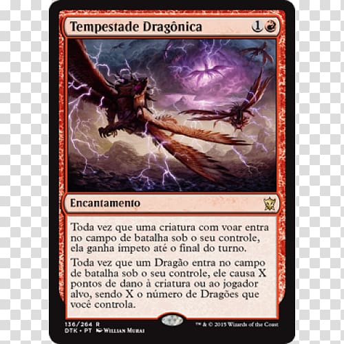 Magic: The Gathering Commander Dragon Tempest Playing card, dragon transparent background PNG clipart