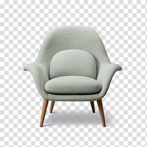 Eames Lounge Chair Fredericia Furniture Wing chair Couch, chair transparent background PNG clipart