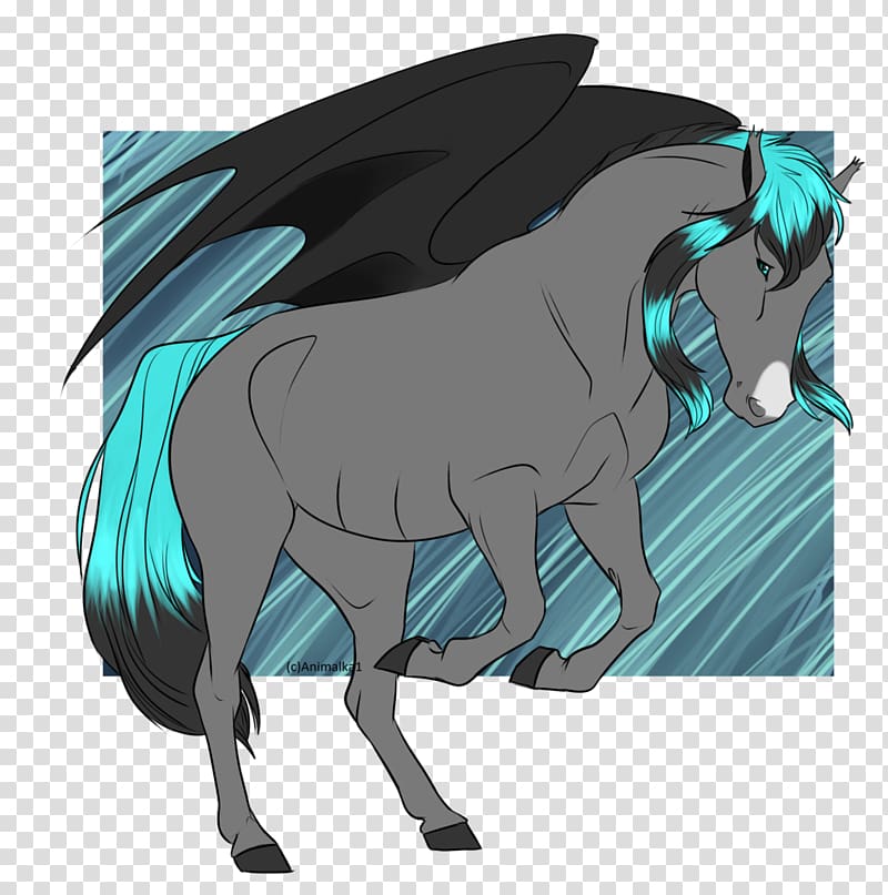 Pony Mustang Stallion Pack animal Rein, Delta Blues transparent background PNG clipart