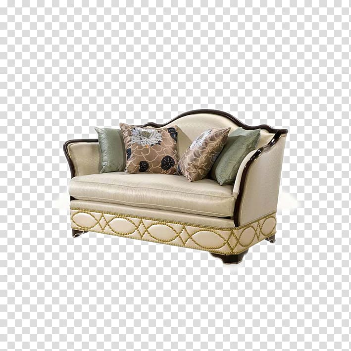 Loveseat Couch , European sofa transparent background PNG clipart