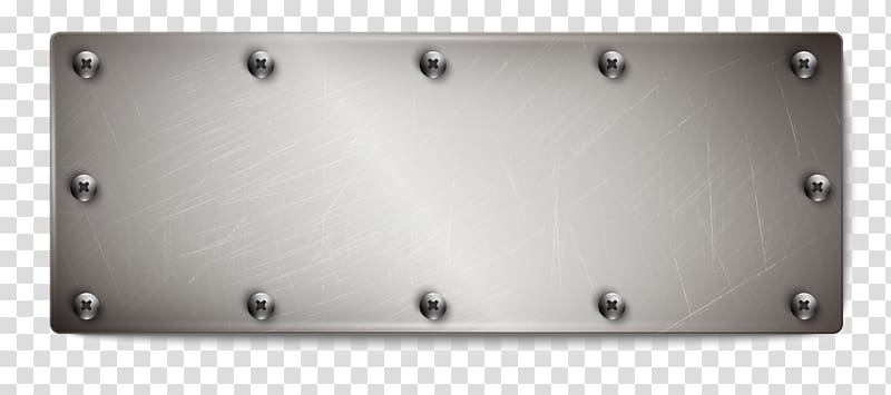 gray plate, Metal Stainless steel O Escudo Material, Metal plate transparent background PNG clipart
