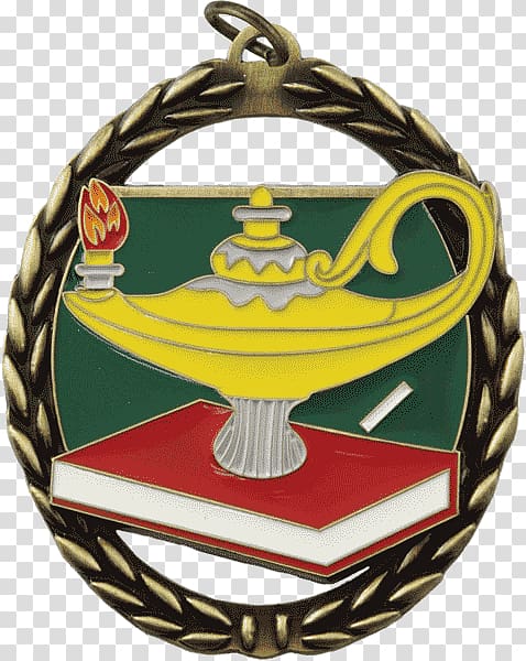 Award Book Medal Trophy Logo, negative space transparent background PNG clipart