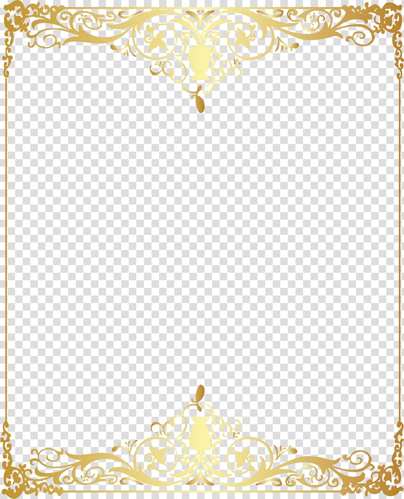 gold frame decor, Euclidean , Gold pattern frame transparent background PNG clipart