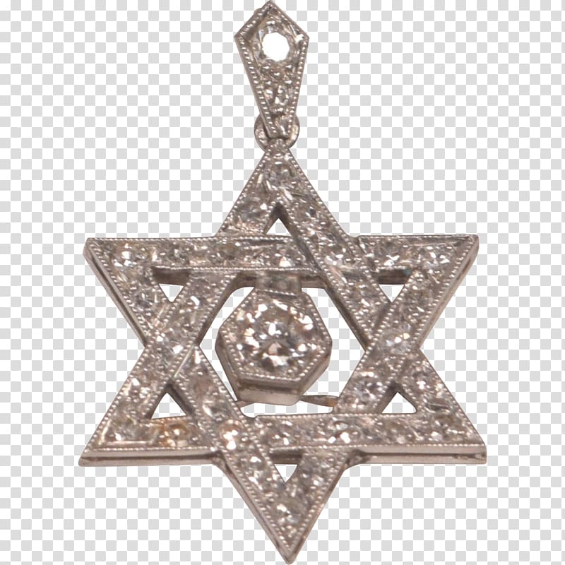 Locket Christmas ornament Body Jewellery Silver, star of david transparent background PNG clipart