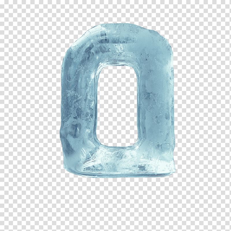 Ice Letter, Blue Ice O transparent background PNG clipart
