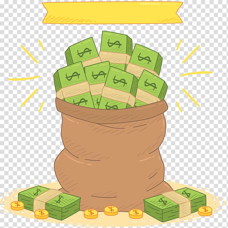 Money bag Coin, money in the bag transparent background PNG clipart