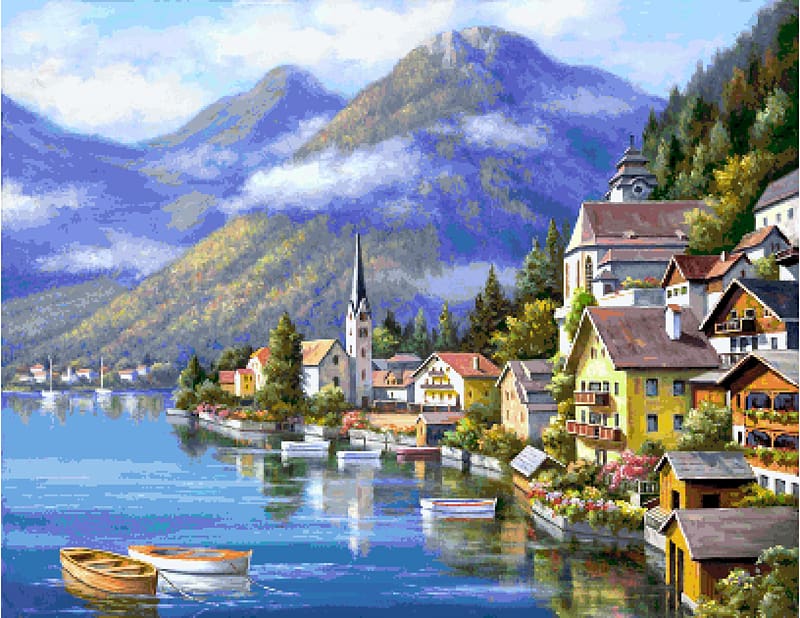 Landscape painting Decorative arts Craft, Switzerland transparent background PNG clipart
