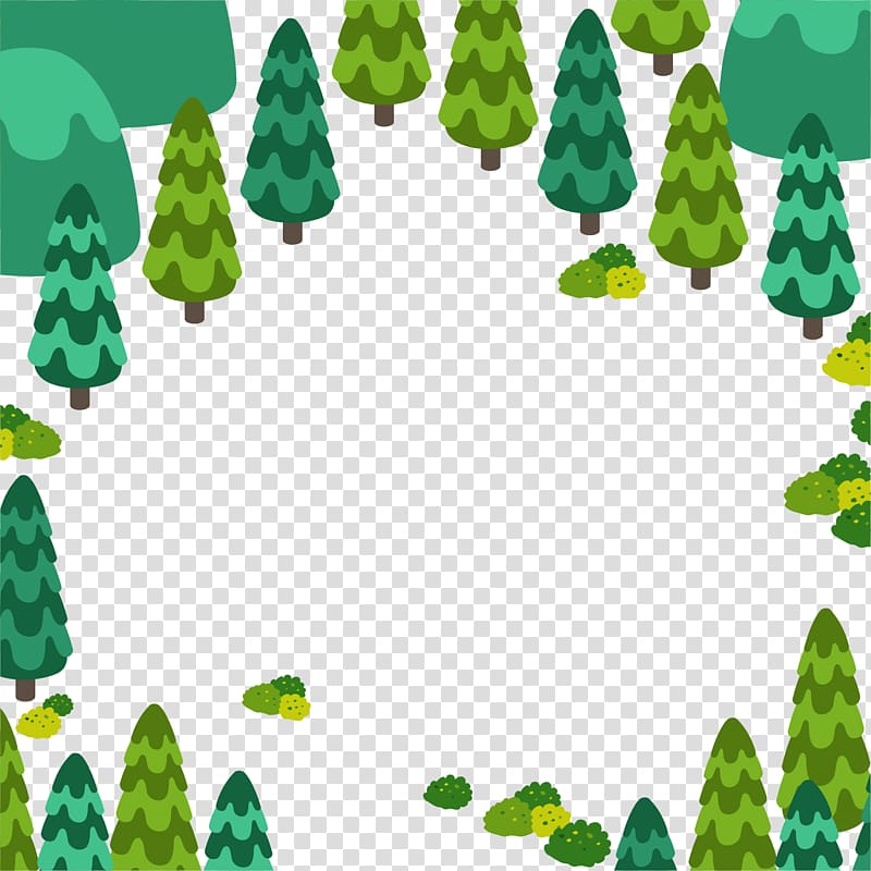 Camping Recreational vehicle Illustration, Tree border transparent background PNG clipart