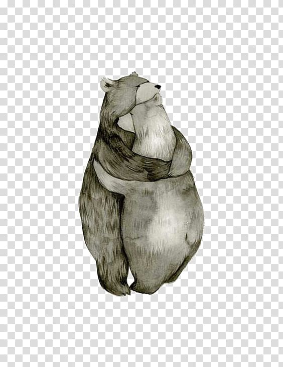 grizzly bear hug transparent background PNG clipart