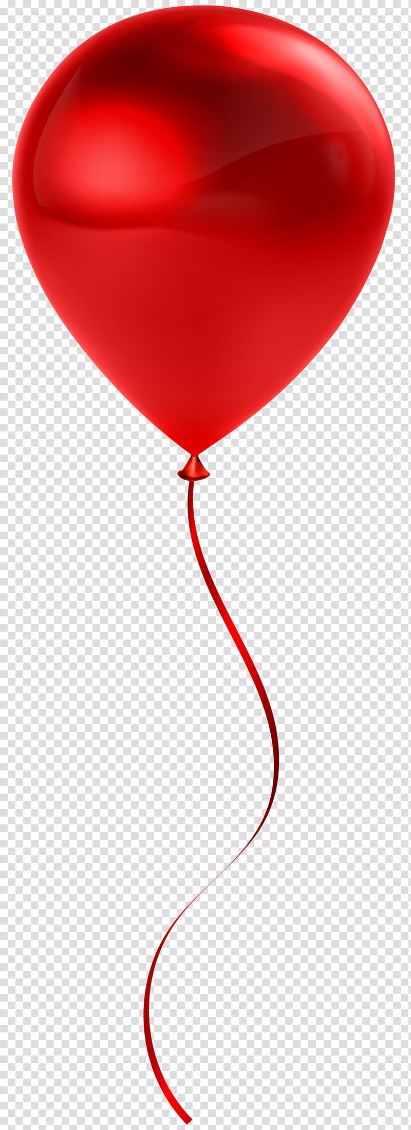 red balloon illustration, Red Balloon Heart Design, Single Red Balloon transparent background PNG clipart