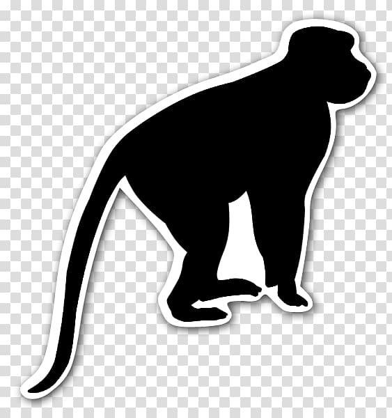 Primate Chimpanzee Monkey Ape Silhouette, monkey transparent background PNG clipart