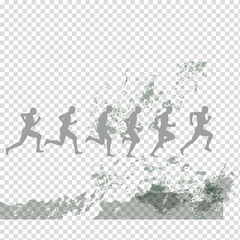 Running club, watercolor and running man transparent background PNG clipart